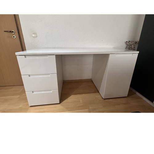 Weißer schreibtisch 180x60x76 - weißer,